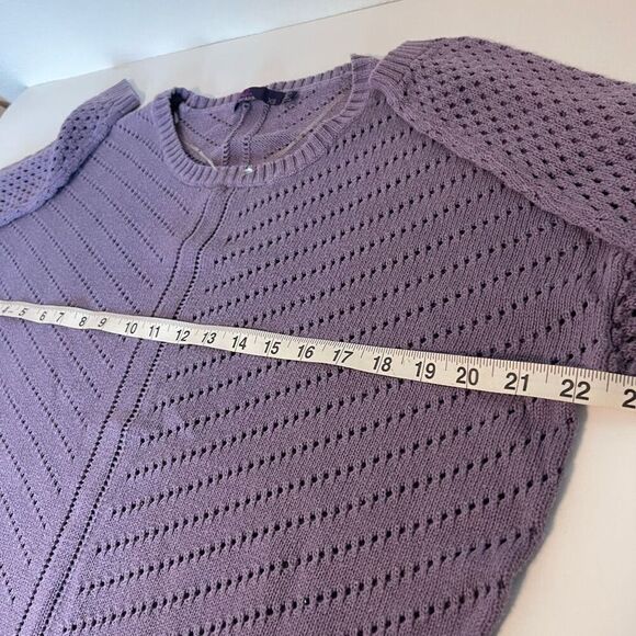 Prana Parker Mountain Open Knit Purple Lavender Sweater Size XS - Picture 5 of 5